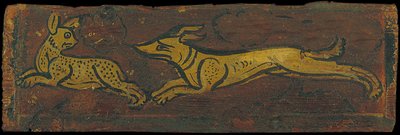 Ceiling Panel with a Dog Pursuing a Hare by Unbekannt Unbekannt